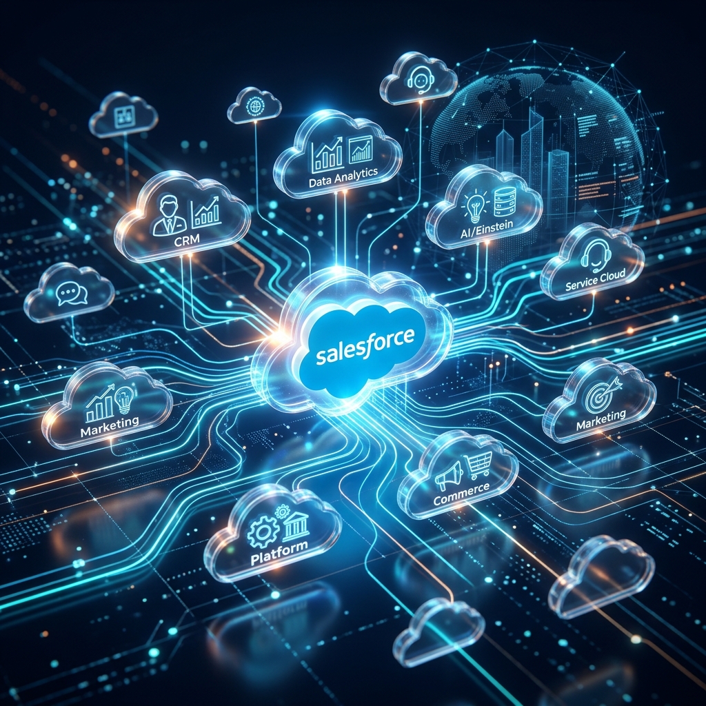 Salesforce CRM and cloud architecture training visual